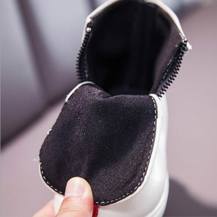 Children Short Boots PU Waterproof Non-slip Soft Kids Shoes, Size:27