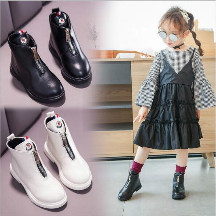 Children Short Boots PU Waterproof Non-slip Soft Kids Shoes, Size:31