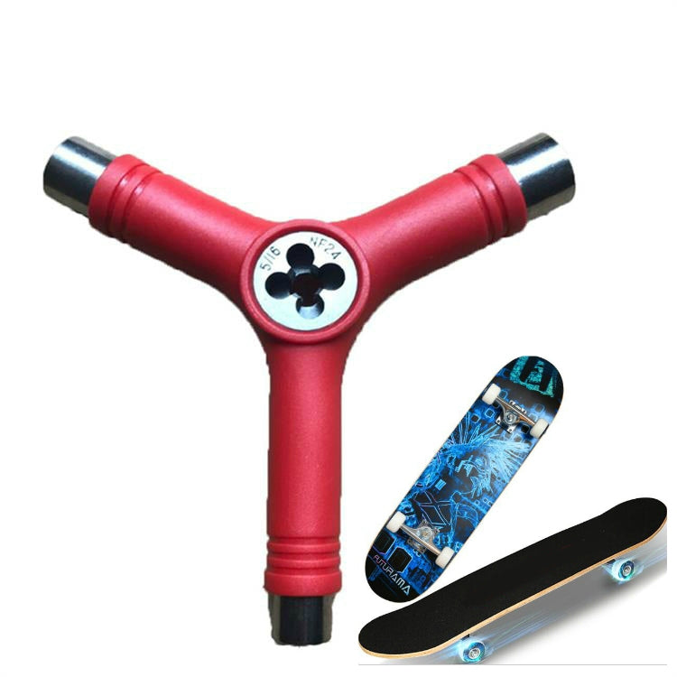 3 PCS Skateboard Repair Tool Y Shape Spanner Bearing Tool