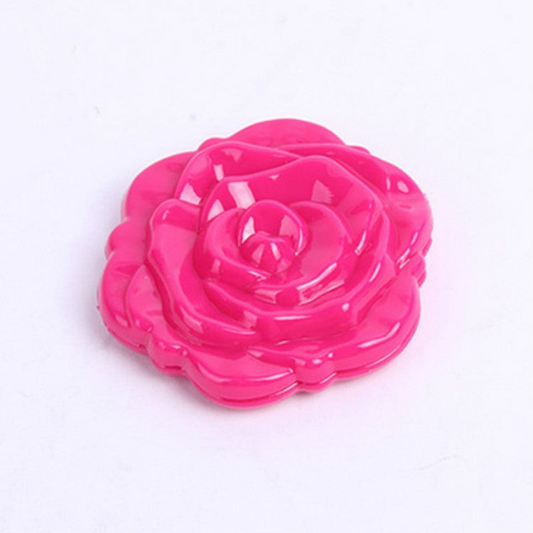 2 PCS Mini Rose Flower Hand Mirror Black Folding Round Mirror Portable Girls Pocket Mirror Double Side Travel Make Up Mirror