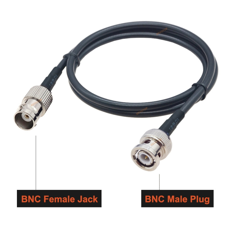 BNC Female To BNC Male RG58 Coaxial Adapter Cable, Cable Length:1m