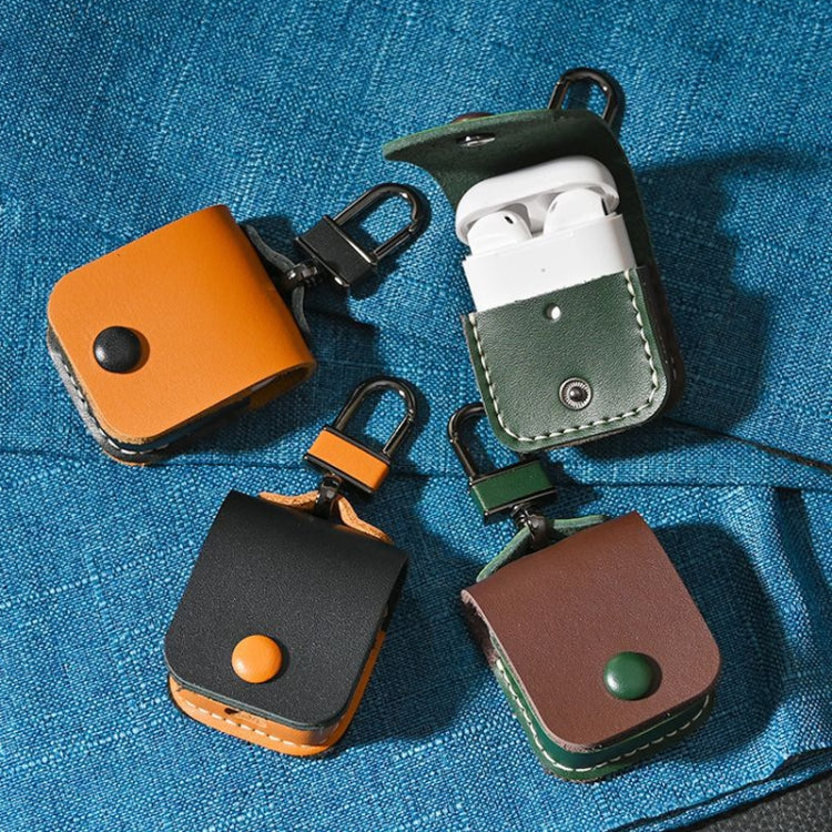 For AirPods 1/2 Bluetooth Wireless Earphone Shockproof Leather Protective Case