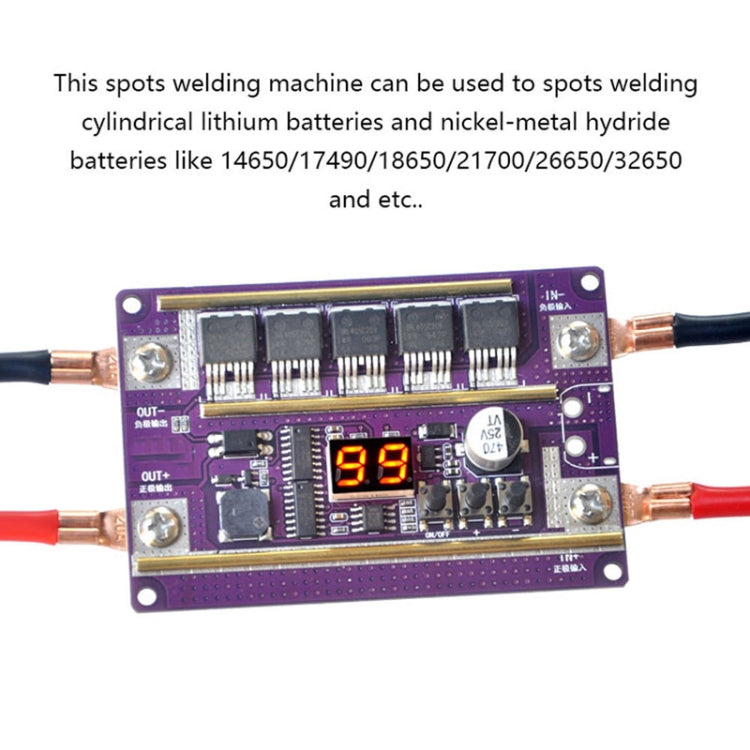 Lead-Acid Battery Version 12V Digital Display DIY Battery Spot Welding Machine Pen Control, Style:Main Board