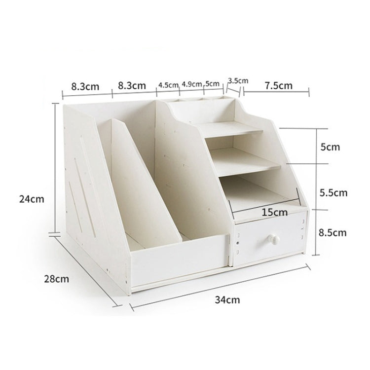 Magazine File Desk Bookcase Stationery Storage Box Book Shelf