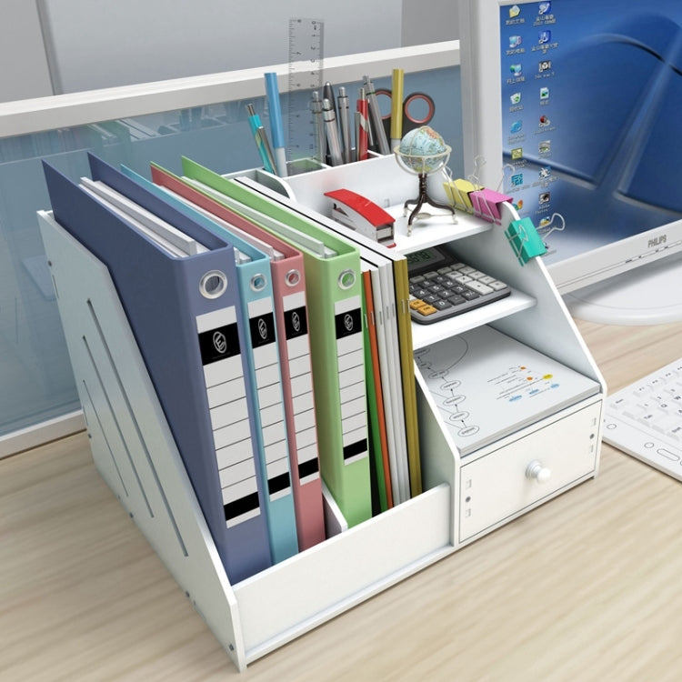 Magazine File Desk Bookcase Stationery Storage Box Book Shelf