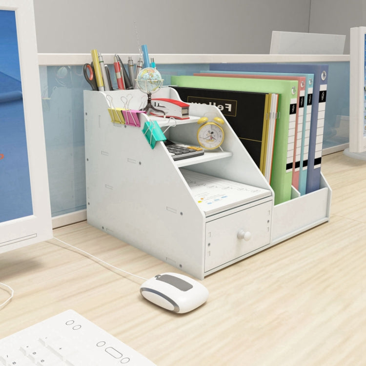 Magazine File Desk Bookcase Stationery Storage Box Book Shelf