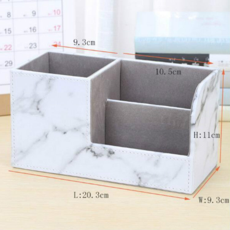 Marble Retro Creative Office Multi-function Pen Holder Storage Box(Marble 1822)
