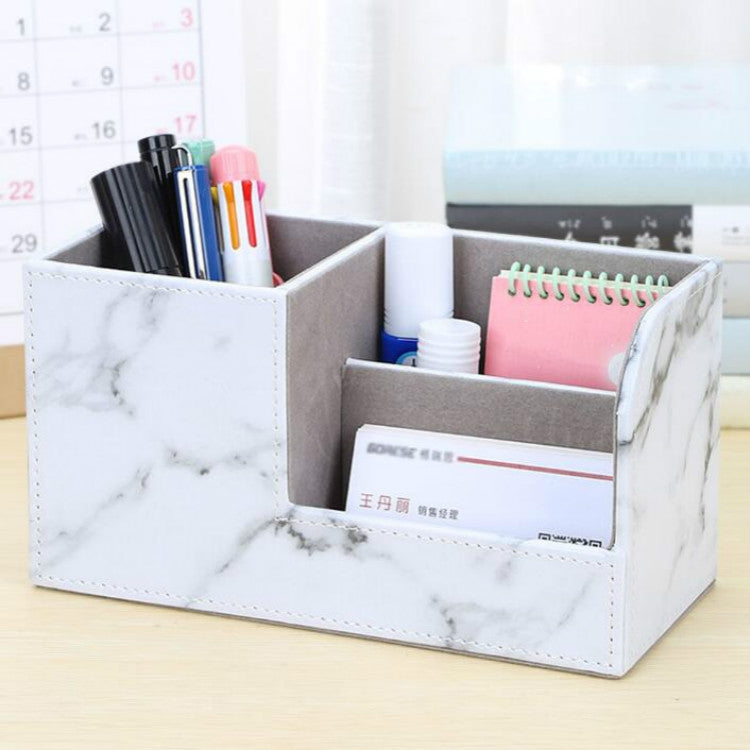 Marble Retro Creative Office Multi-function Pen Holder Storage Box(Marble 1822)