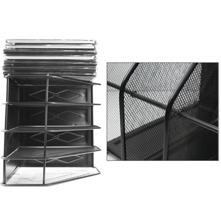 Metal Grid Document Folders Office Supplies Metal File Shelves, Typle:Three Grid