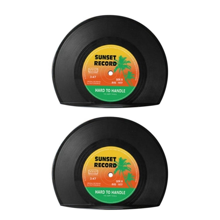 2 Sets Creative Retro Vinyl Record Book Stand Modern Minimalist Home Decoration Student CD Disc Bookend
