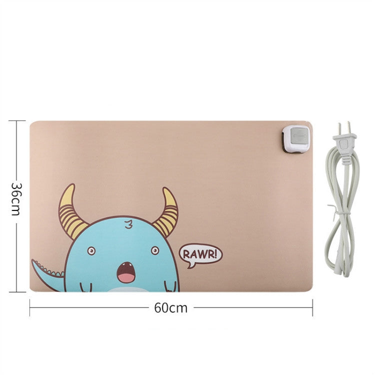 220V Electric Hot Plate Writing Desk Warm Table Mat Blanket Office Mouse Heating Warm Computer Hand Warmer Desktop Heating Plate, Color:Little Monster, CN Plug