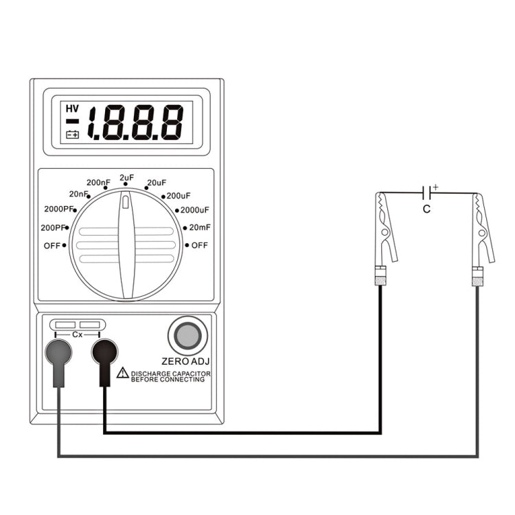 2 PCS Digital Capacitance Meter Professional Test Precision Capacitor without Discharge(CM7115A)