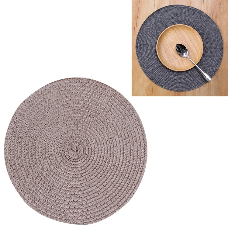 PP Environmentally Friendly Hand-woven Placemat Insulation Mat Decoration, Size:18cm
