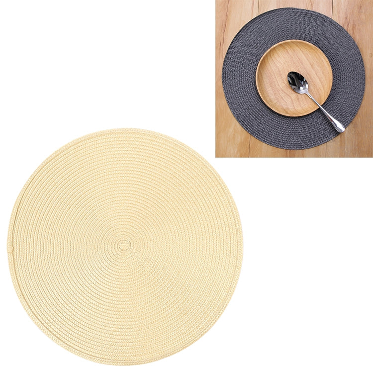 PP Environmentally Friendly Hand-woven Placemat Insulation Mat Decoration, Size:18cm
