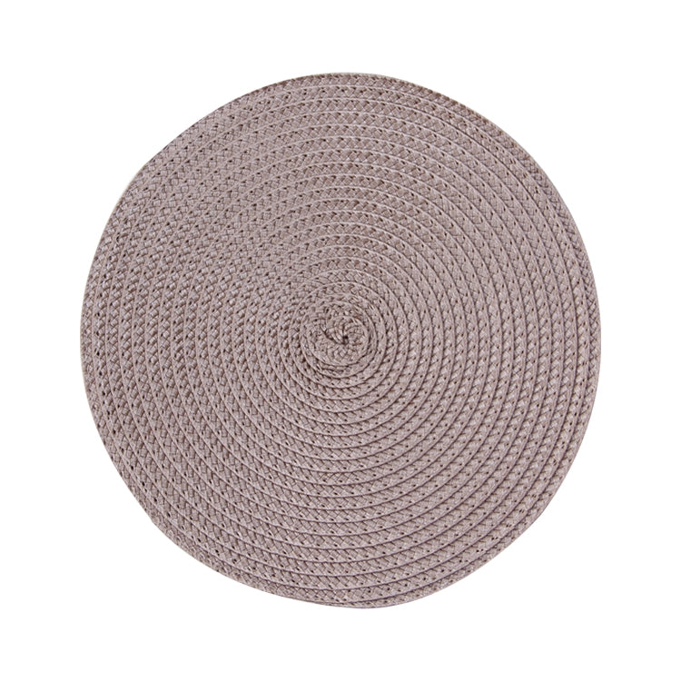 PP Environmentally Friendly Hand-woven Placemat Insulation Mat Decoration, Size:38cm