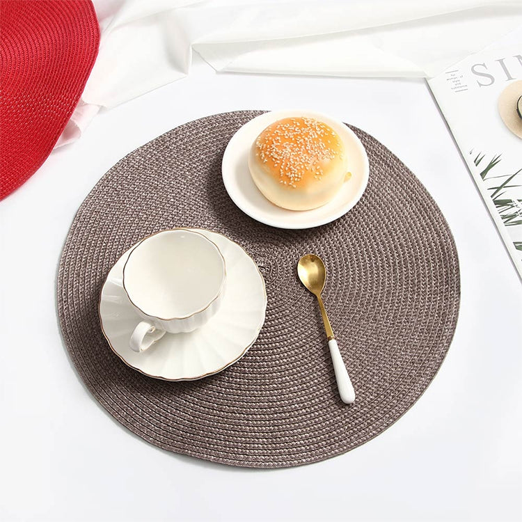 PP Environmentally Friendly Hand-woven Placemat Insulation Mat Decoration, Size:38cm