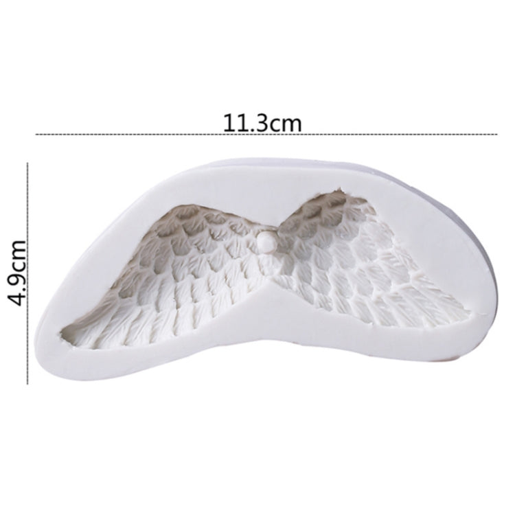 2 PCS Angel Wings 3D Silicone Mold Fondant Cakes Decorate Tools(White)