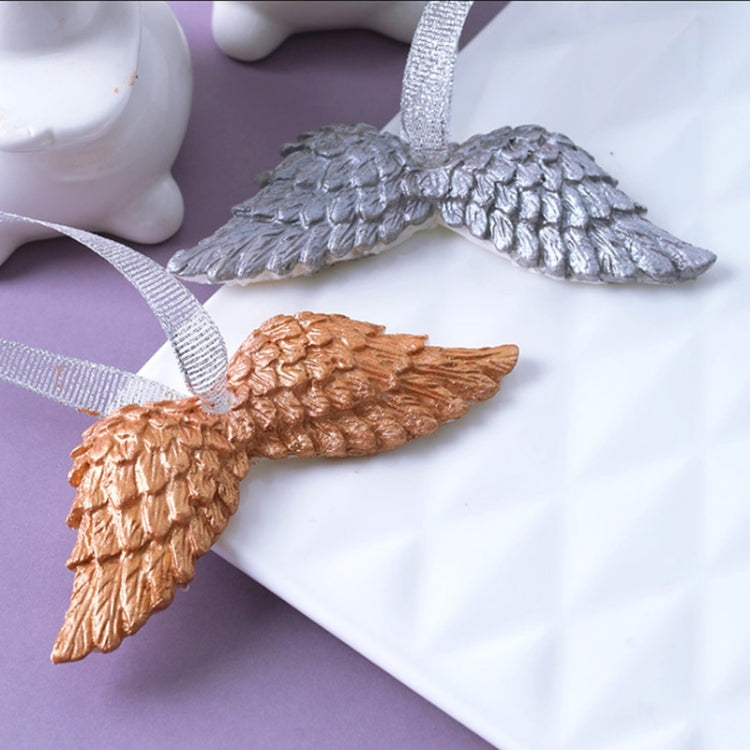 2 PCS Angel Wings 3D Silicone Mold Fondant Cakes Decorate Tools(White)