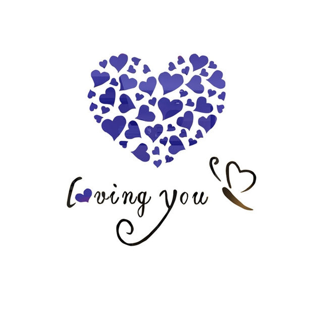 Love Heart DIY Removable Wall Stickers Room Decor 3d Wall Stickers, Size: 40cm x 40cm