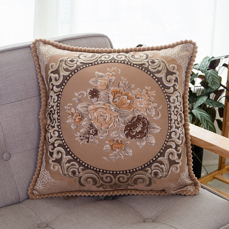 Embroidered Retro Home Sofa Cushion Pillow Cover, Size:48*48cm without Core