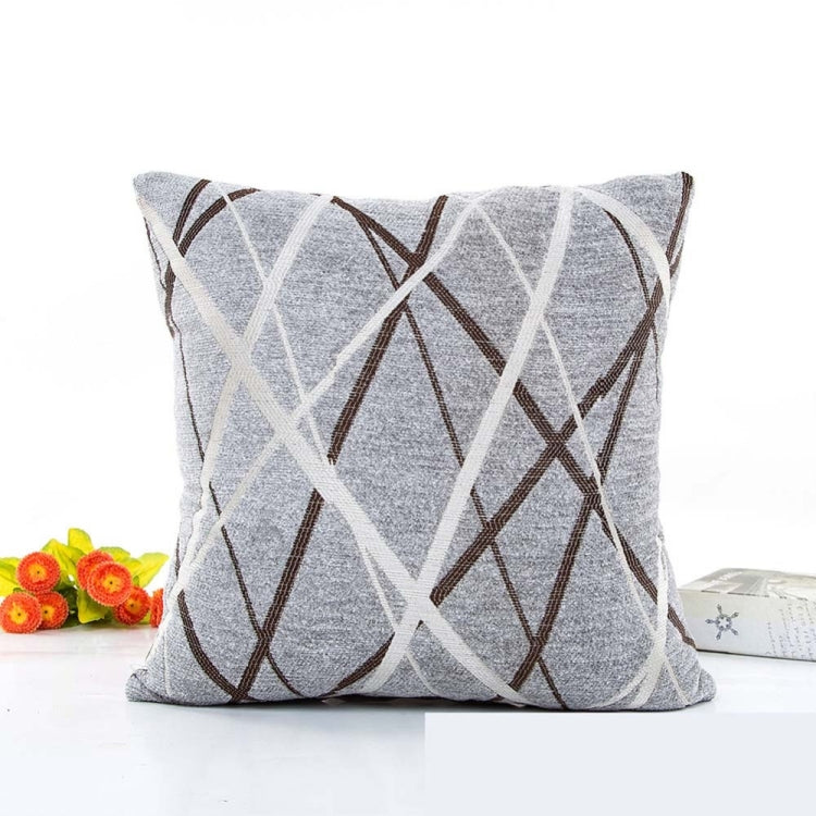 Cushion Cover Chenille Ray Stripe Pillowcase Spandex Colorful Pillowcase Large Sofa Home Party Throw Pillows ( Without Core)
