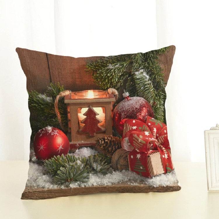 Christmas Decoration Cotton and Linen Pillow Office Home Cushion Without Pillow, Size:45x45cm