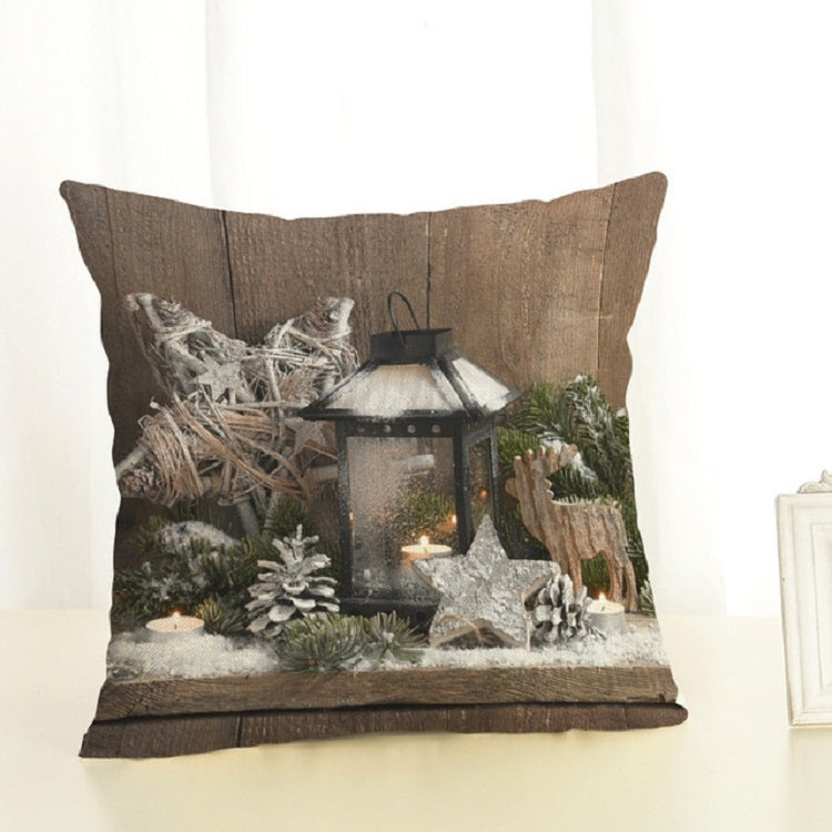 Christmas Decoration Cotton and Linen Pillow Office Home Cushion Without Pillow, Size:45x45cm