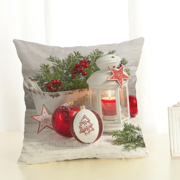 Christmas Decoration Cotton and Linen Pillow Office Home Cushion Without Pillow, Size:45x45cm