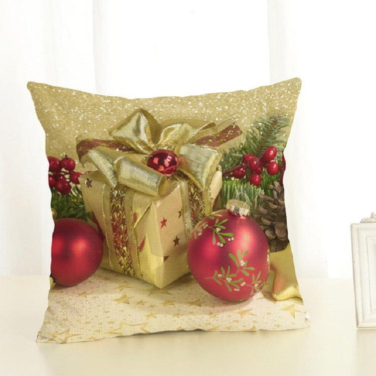Christmas Decoration Cotton and Linen Pillow Office Home Cushion Without Pillow, Size:45x45cm