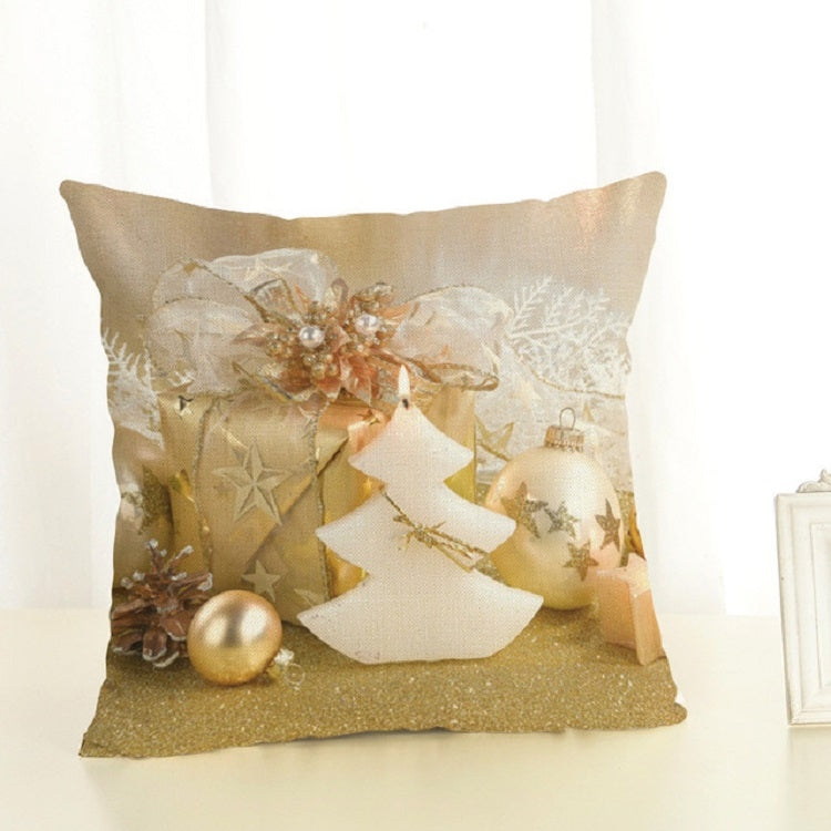Christmas Decoration Cotton and Linen Pillow Office Home Cushion Without Pillow, Size:45x45cm