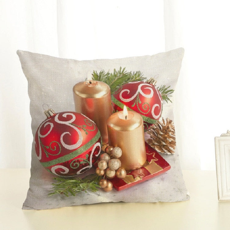 Christmas Decoration Cotton and Linen Pillow Office Home Cushion Without Pillow, Size:45x45cm