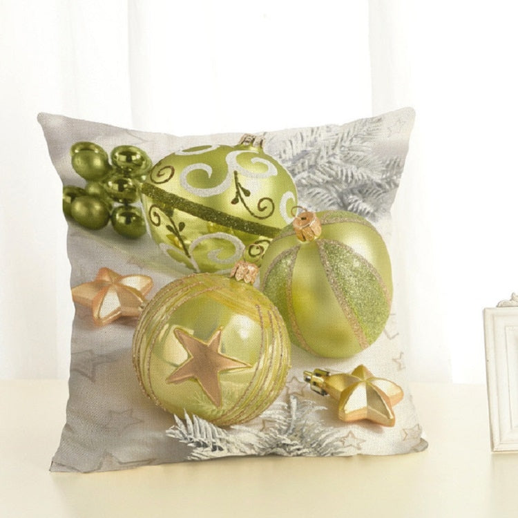 Christmas Decoration Cotton and Linen Pillow Office Home Cushion Without Pillow, Size:45x45cm
