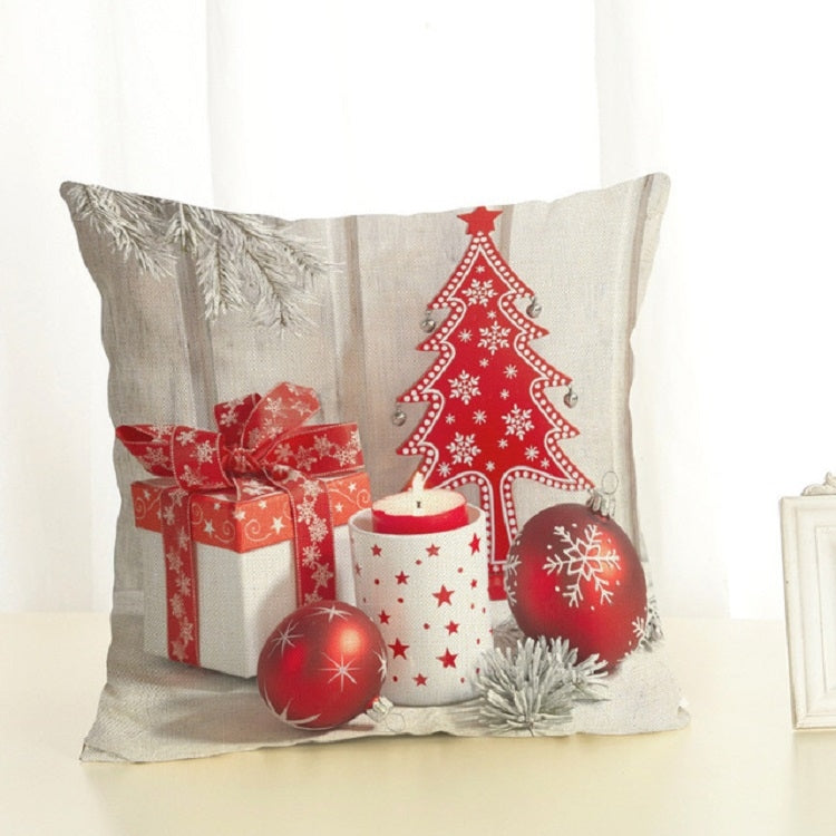 Christmas Decoration Cotton and Linen Pillow Office Home Cushion Without Pillow, Size:45x45cm