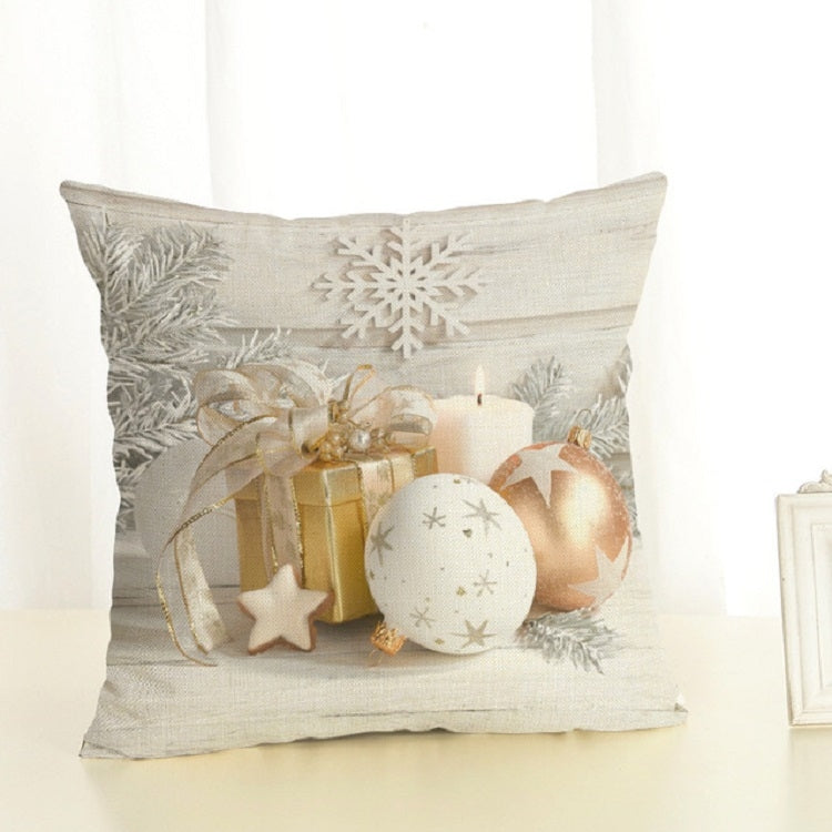 Christmas Decoration Cotton and Linen Pillow Office Home Cushion Without Pillow, Size:45x45cm