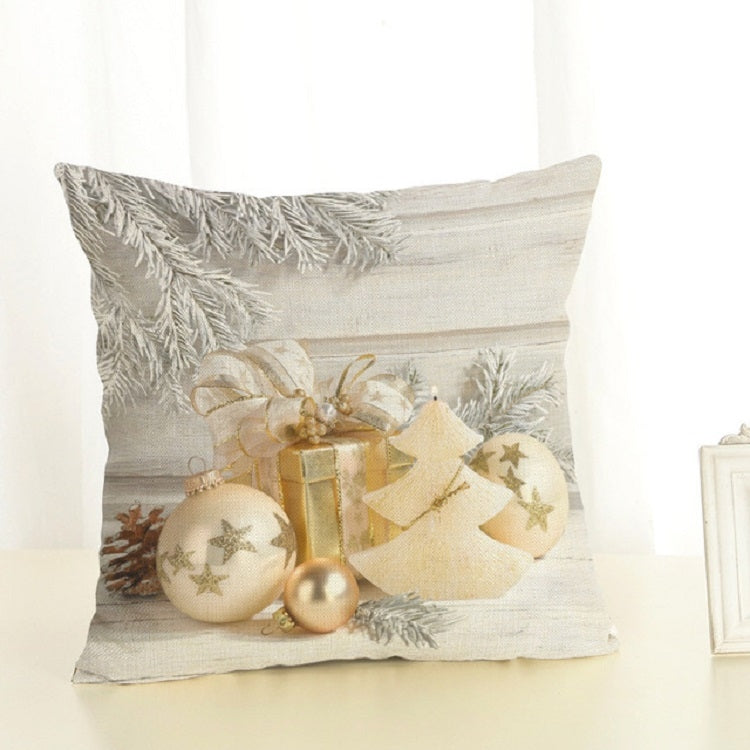Christmas Decoration Cotton and Linen Pillow Office Home Cushion Without Pillow, Size:45x45cm