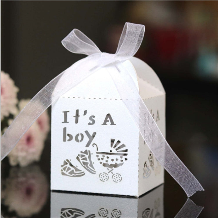 100 PCS Baby Shower Party Candy Box Wedding Gift Box, Size: 5 x 5 x 8cm