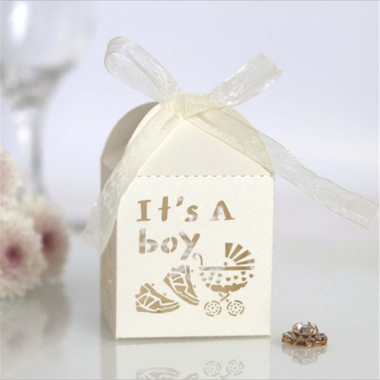 100 PCS Baby Shower Party Candy Box Wedding Gift Box, Size: 5 x 5 x 8cm