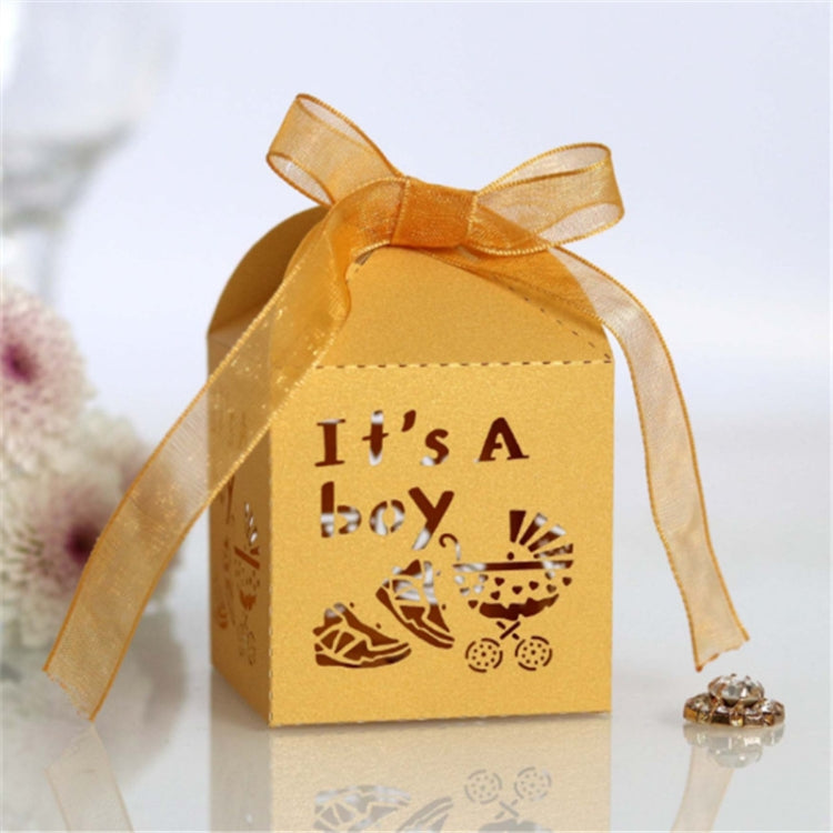 100 PCS Baby Shower Party Candy Box Wedding Gift Box, Size: 5 x 5 x 8cm