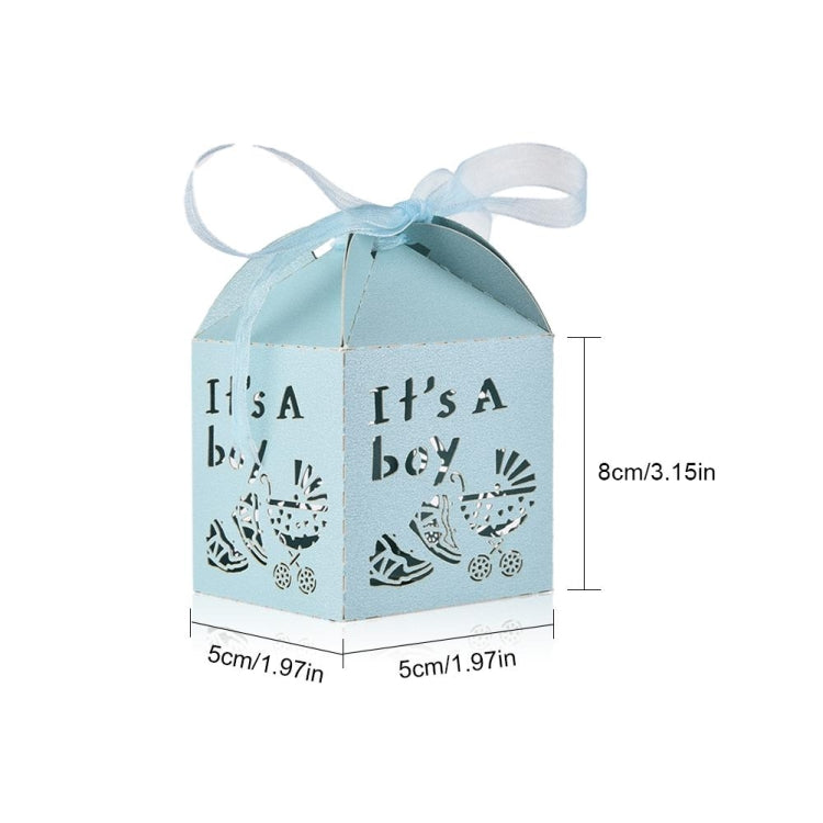 100 PCS Baby Shower Party Candy Box Wedding Gift Box, Size: 5 x 5 x 8cm
