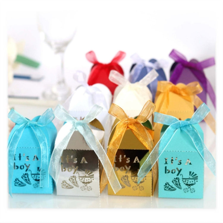 100 PCS Baby Shower Party Candy Box Wedding Gift Box, Size: 5 x 5 x 8cm