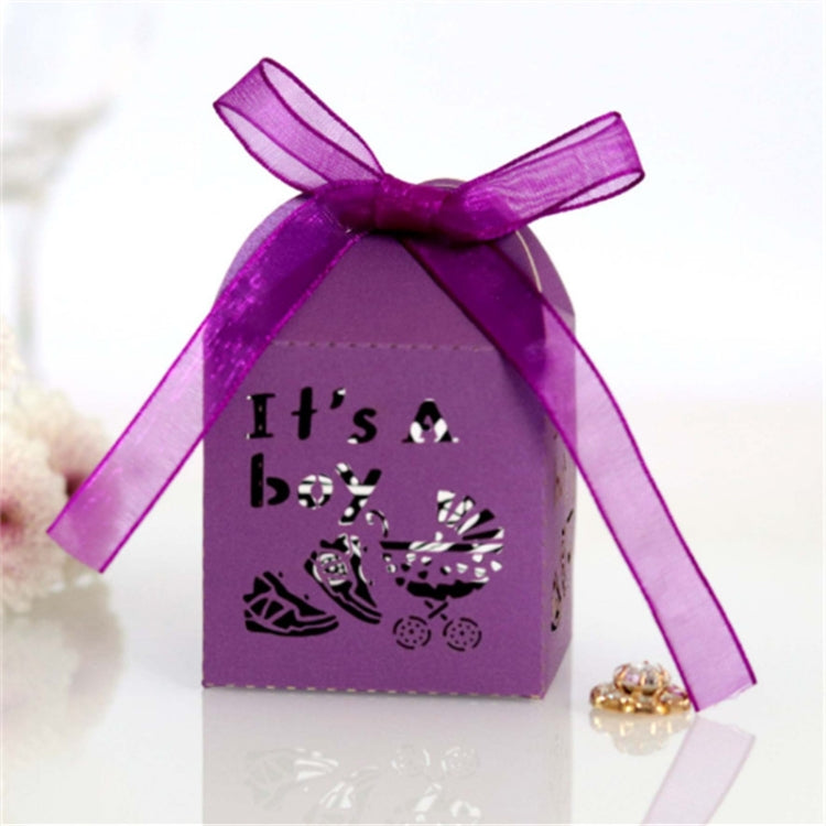 100 PCS Baby Shower Party Candy Box Wedding Gift Box, Size: 5 x 5 x 8cm