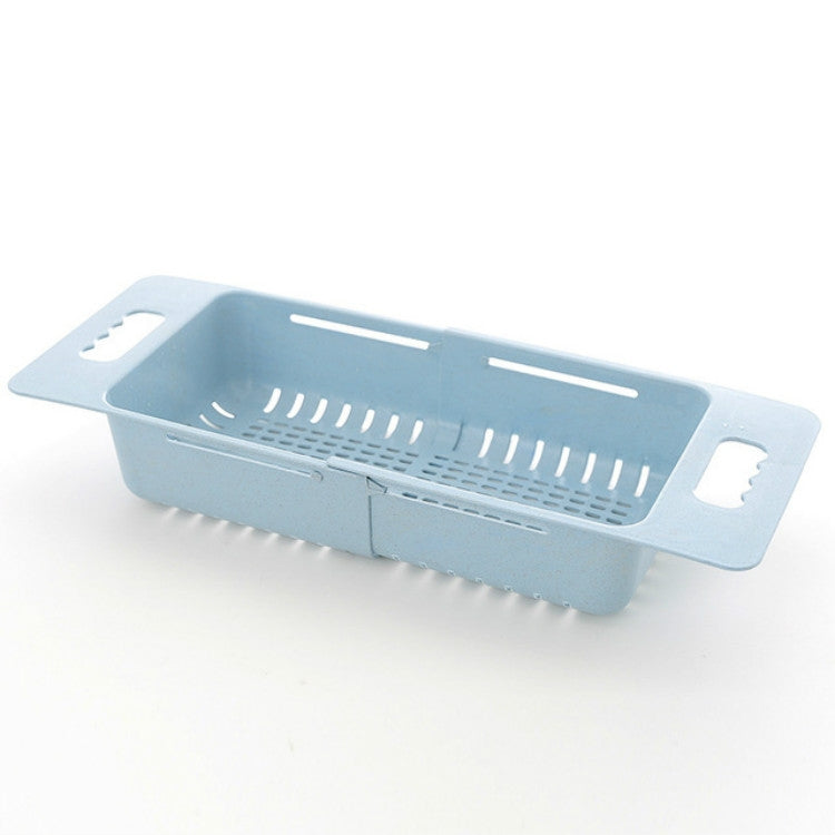 Adjustable Dish Drainer Sink Drain Basket Washing Vegetable Fruit Plastic Drying Rack