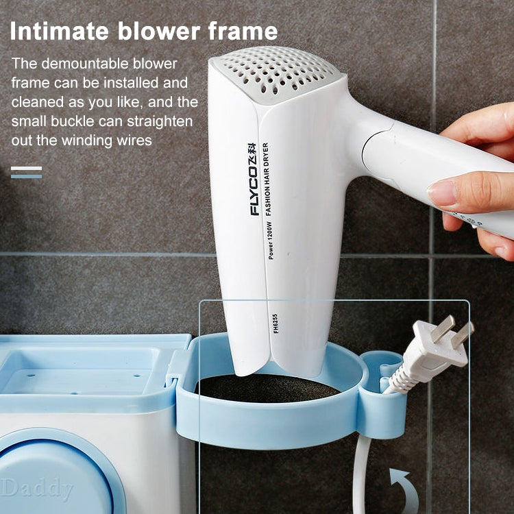 Multifunction Family Tooth Brush Holder Easy Install Plastic Bathroom Toothbrush Storage Rack With 4 Cups(White)