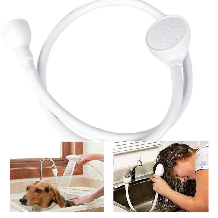 2 PCS Pet Shower Multifunctional Simple Sink Nozzle Cleaning Shower Supplies(White)