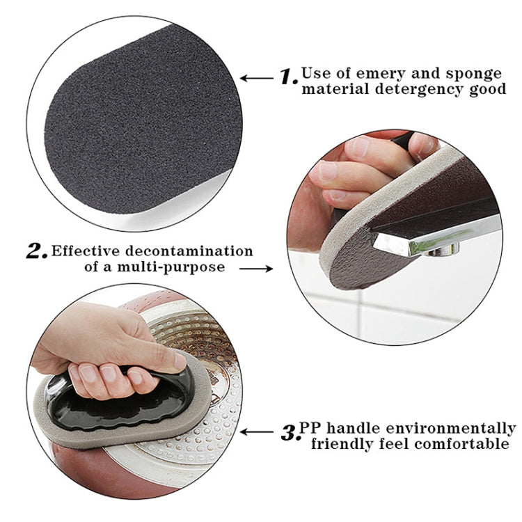 2 PCS Nano-ceramic Sponge with Handle Kitchen Decontamination Cleaning Brush Pot Brush