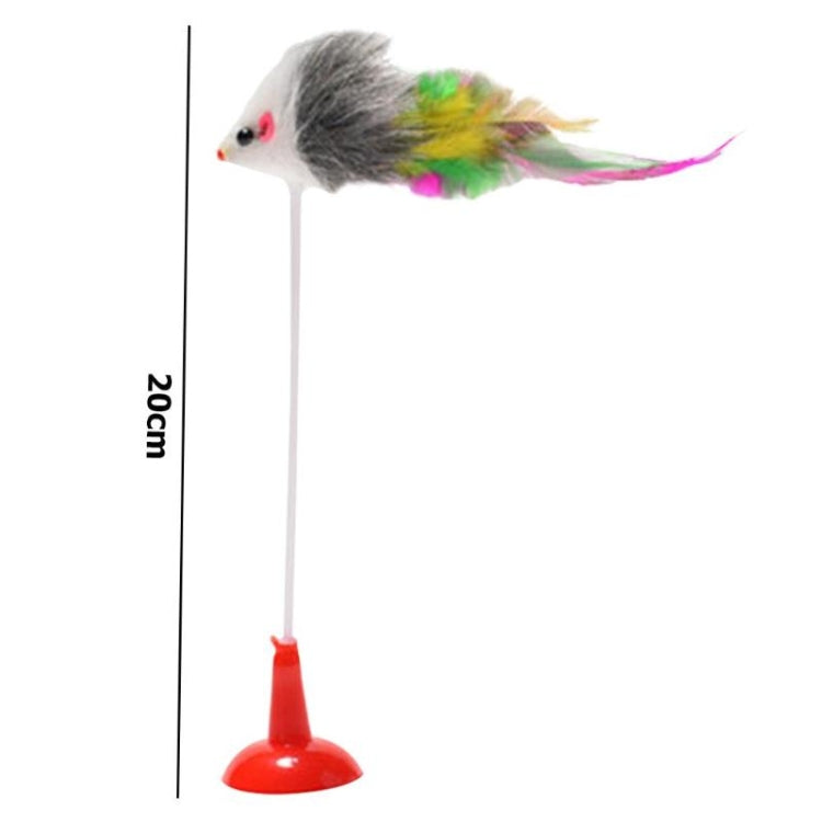 2 PCS Cat Toy Vertical Bangs Sucker Mouse Funny Cat Stick