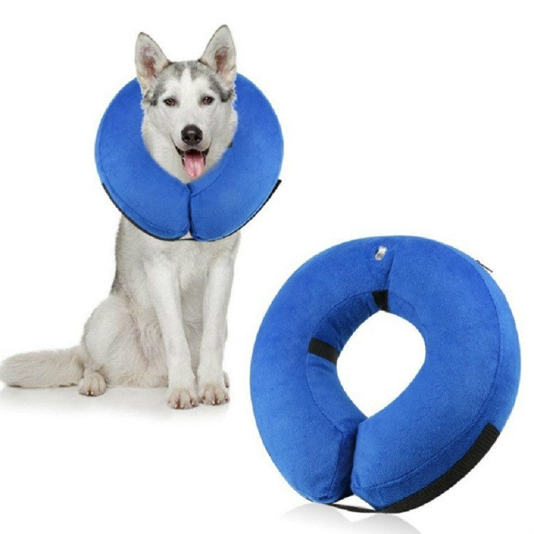 Inflatable Pet Collar Pet Grooming Warm Protective Wound Protection Collar, Size:S