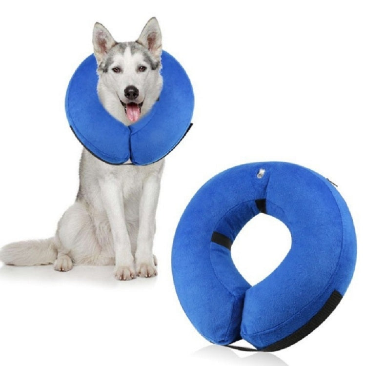 Inflatable Pet Collar Pet Grooming Warm Protective Wound Protection Collar, Size:S