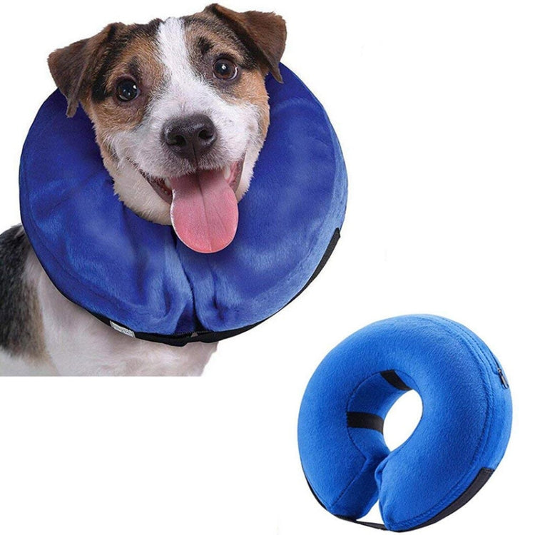Inflatable Pet Collar Pet Grooming Warm Protective Wound Protection Collar, Size:S