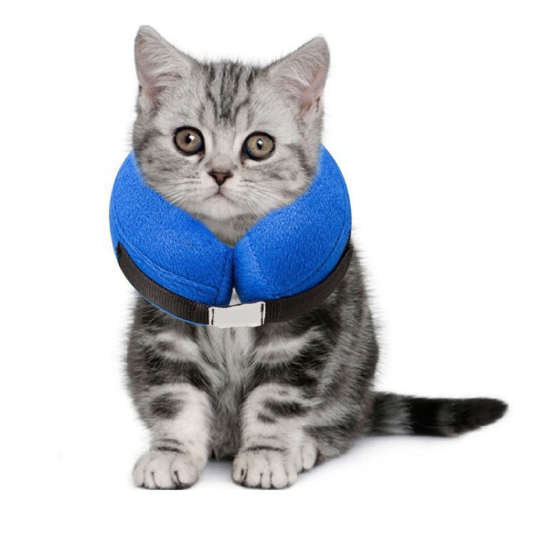 Inflatable Pet Collar Pet Grooming Warm Protective Wound Protection Collar, Size:S